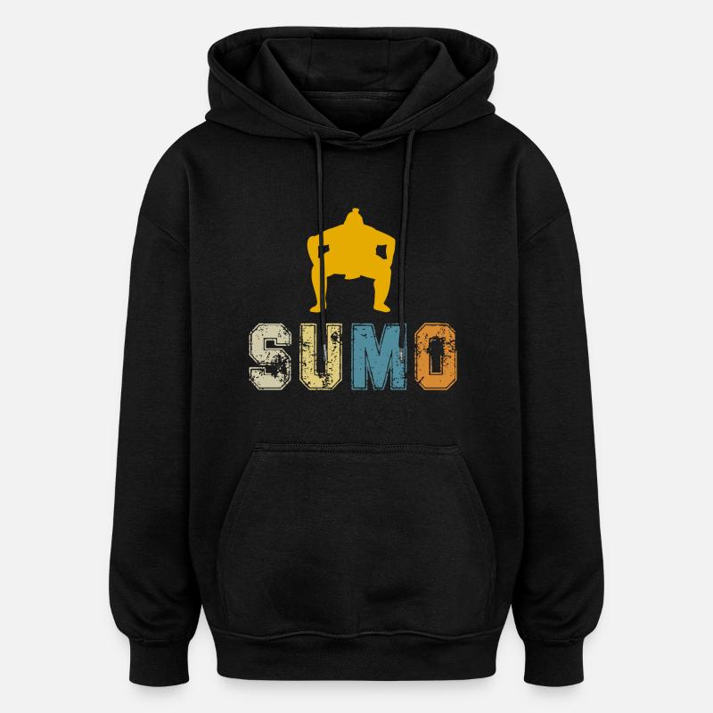 Sumo - Sweat à capuche oversize unisexe - noir