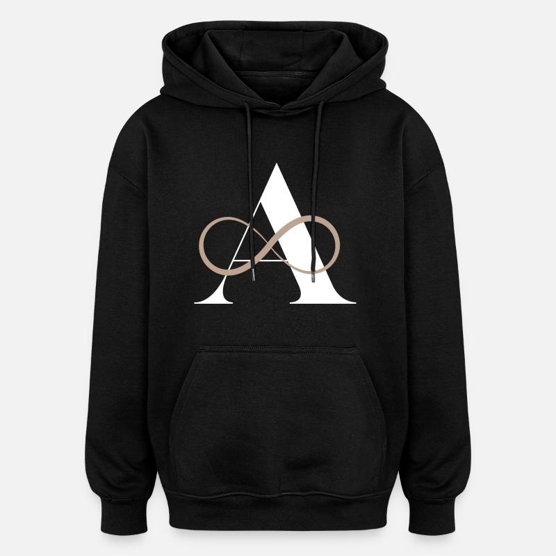 Letter to infinity - Oversized Unisex Hoodie - black