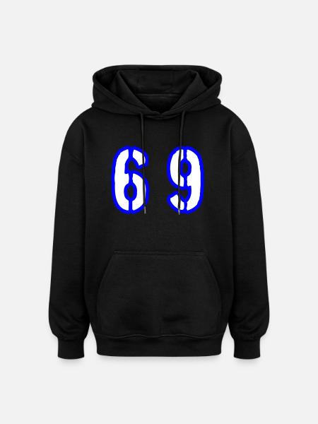 69 Number Symbol - Oversized Unisex Hoodie - black