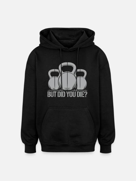 Motivation med humor til gymnastiksalen - Oversize unisex hoodie - sort