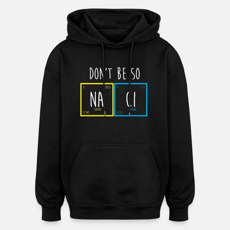 Tableau périodique - Sweat à capuche oversize unisexe - noir