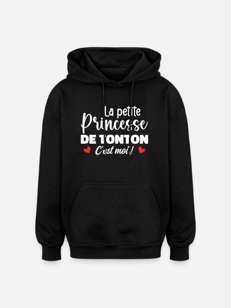 Uncle's Little Princess - Oversized Unisex Hoodie - black