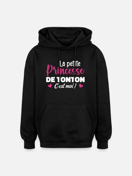 Uncle's Little Princess - Oversized Unisex Hoodie - black