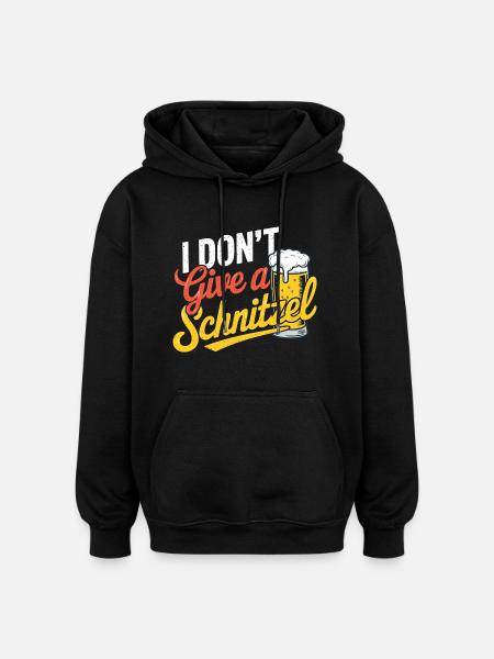 I Don't Give a Schnitzel - Oversized Unisex Hoodie - black