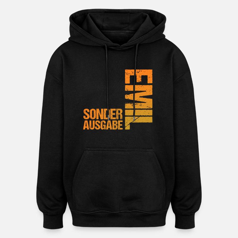 Emil - Sweat à capuche oversize unisexe - noir