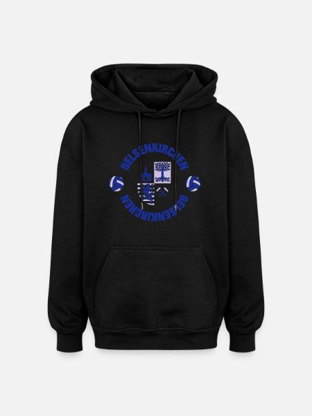 Gelsenkirchen (ID: 001013) - Oversized Unisex Hoodie - Schwarz