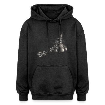 Animal Liberation - Sweat à capuche oversize unisexe - charbon - Devant - Noah (186cm)