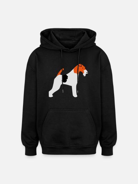 Fox Terrier - Oversized Unisex Hoodie - black