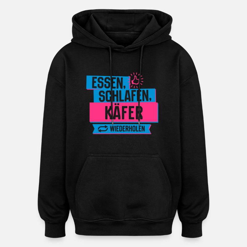 Hobby Käfer - Oversized Unisex Hoodie - Schwarz