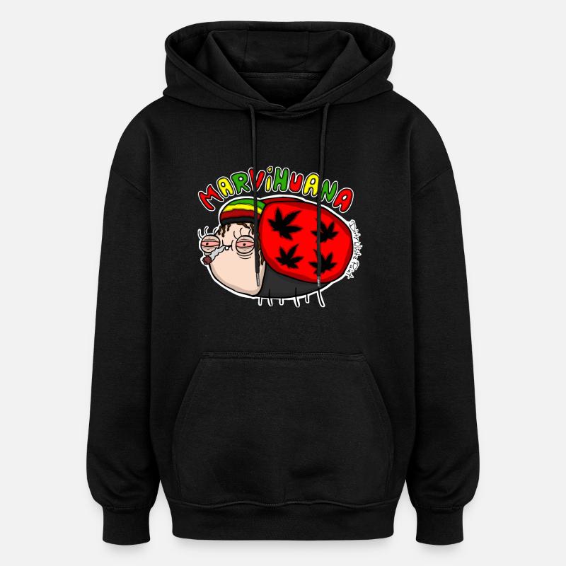 Marvihuana - Oversized Unisex Hoodie - Schwarz