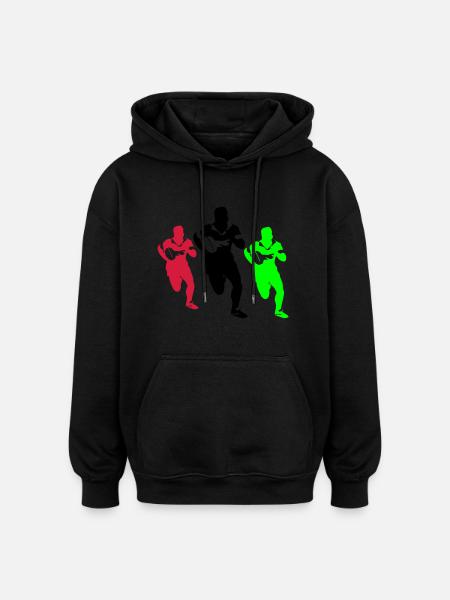 rugby - Oversized Unisex Hoodie - black