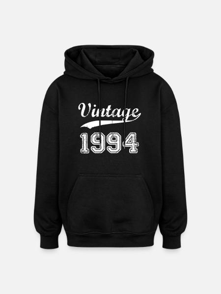 1994 - Oversized Unisex Hoodie - Schwarz