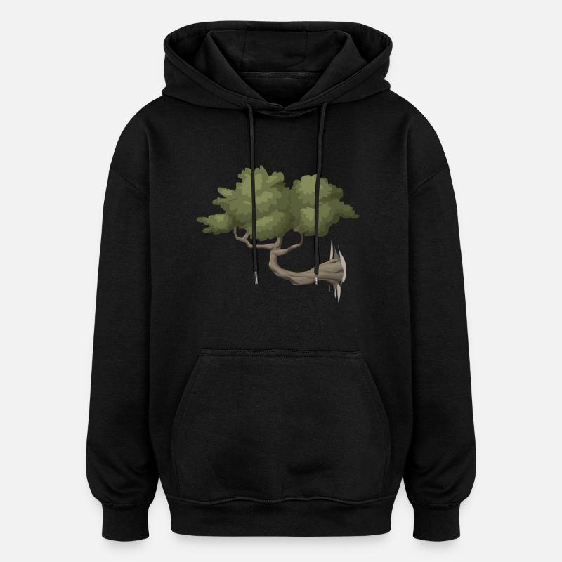 tree - Oversized Unisex Hoodie - black
