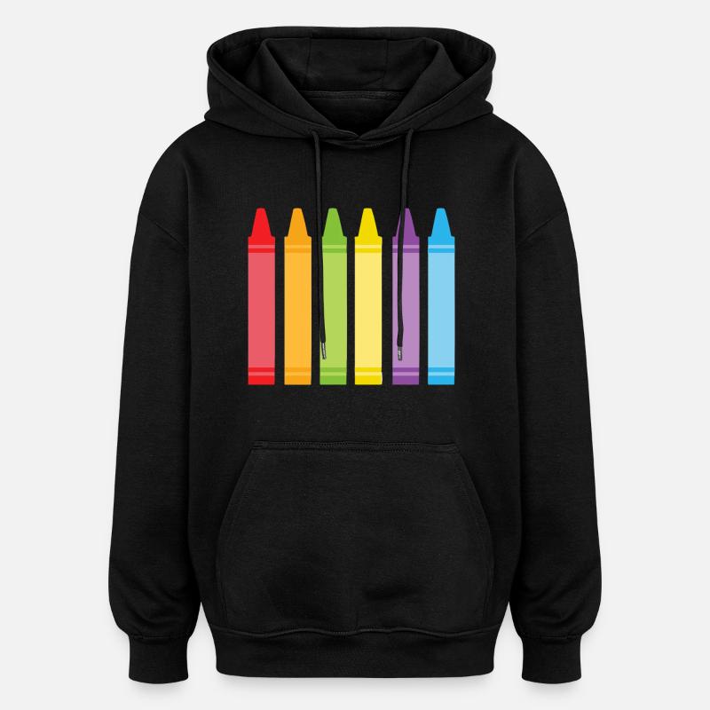 Stifte - Oversized Unisex Hoodie - Schwarz