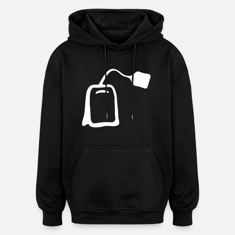 sachet de thé - Sweat à capuche oversize unisexe - noir