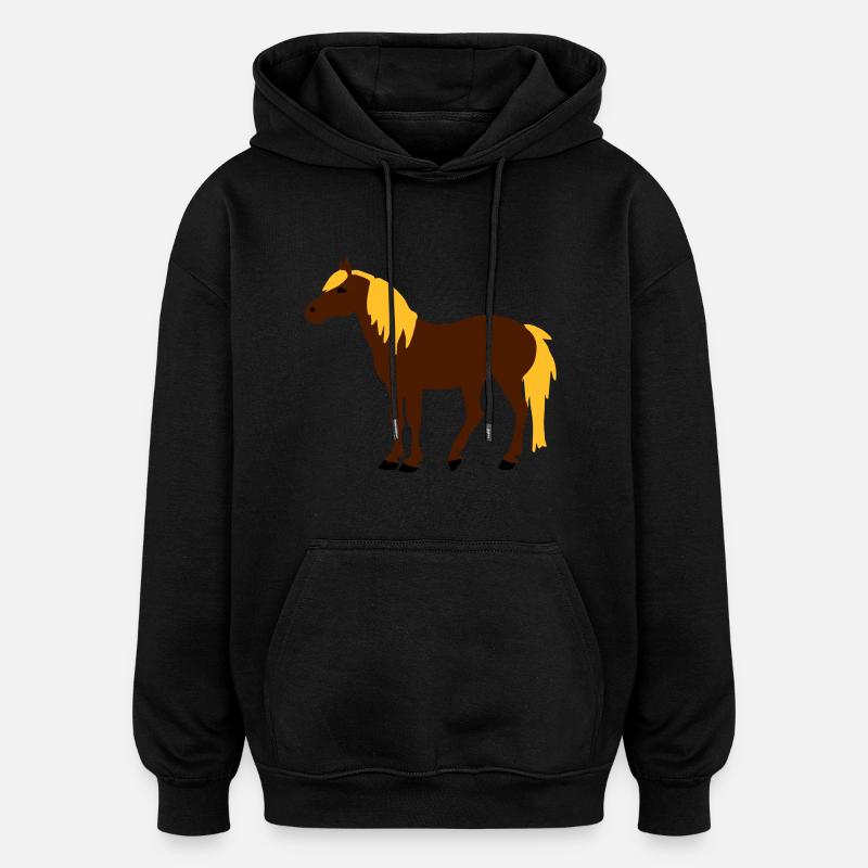 Haflinger - Oversized Unisex Hoodie - black