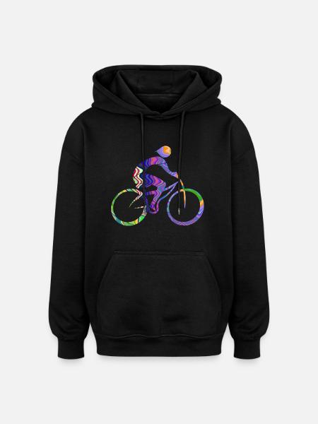 cyclist - Oversized Unisex Hoodie - black