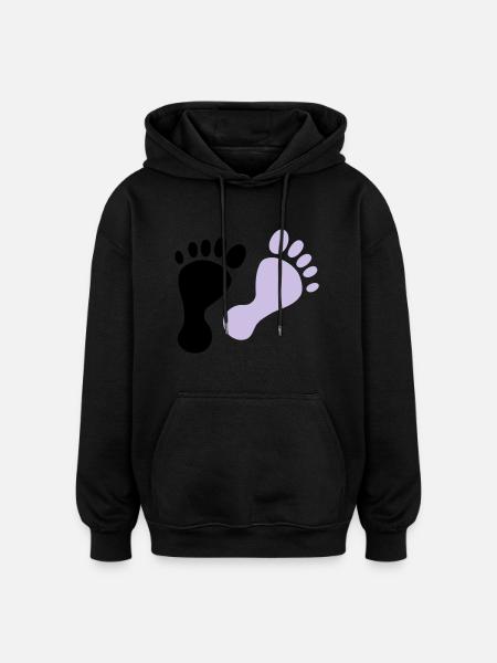füße - Oversized Unisex Hoodie - Schwarz