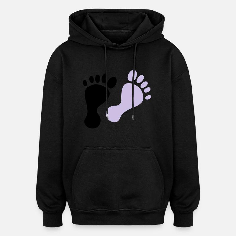 feet - Oversized Unisex Hoodie - black