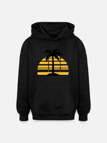 Palm - Oversized Unisex Hoodie - black