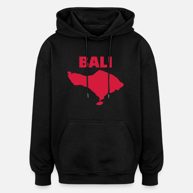 Bali - Sweat à capuche oversize unisexe - noir