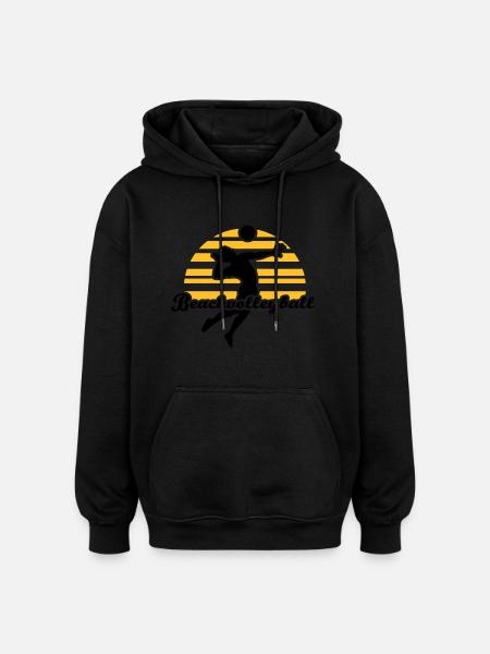 Beachvolleyball - Oversized Unisex Hoodie - black