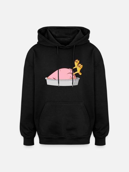 Truthahn - Essen - Oversized Unisex Hoodie - Schwarz