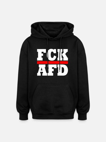 Fck afd - Oversized Unisex Hoodie - black