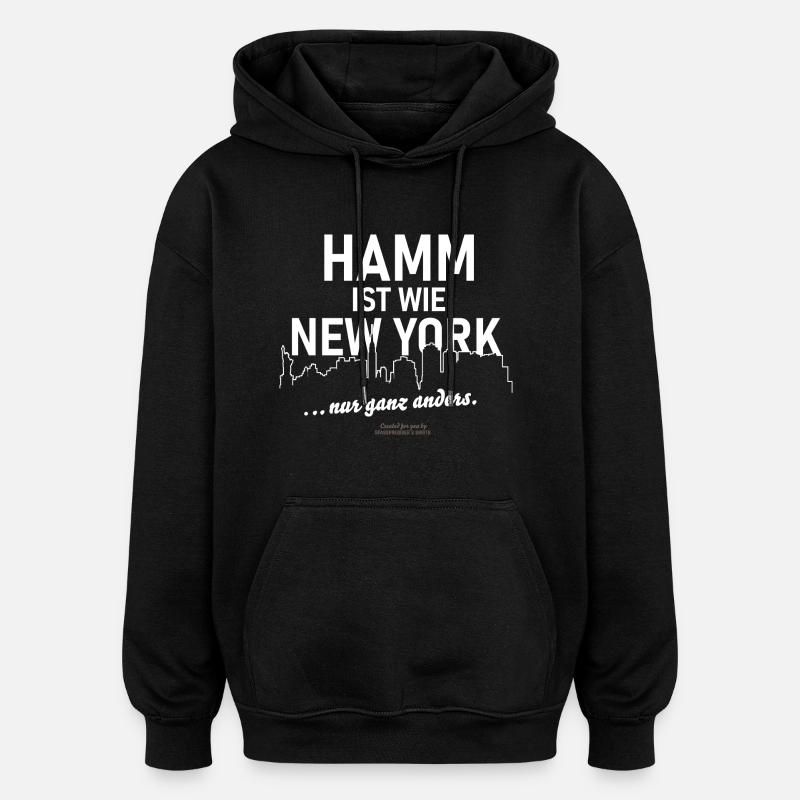 Hamm - Oversized Unisex Hoodie - Schwarz