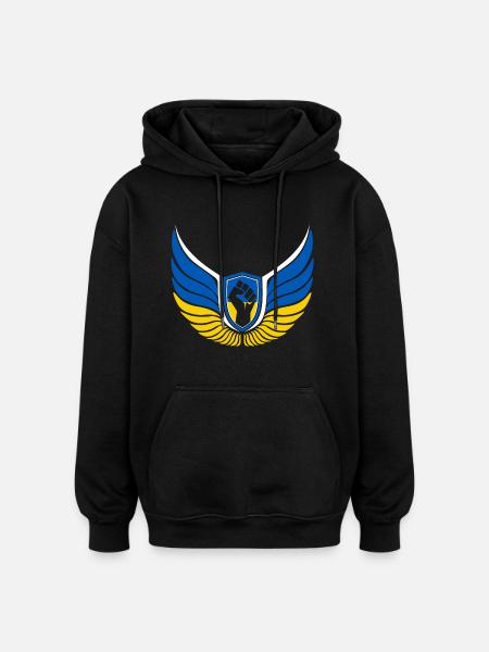 Ukraine Logo - Oversized Unisex Hoodie - black