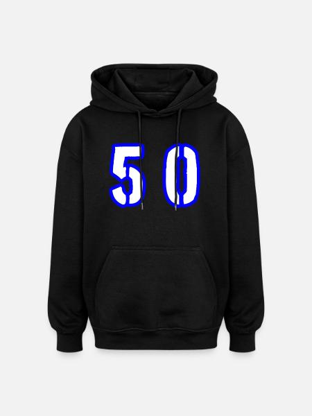 50 Number Symbol - Oversized Unisex Hoodie - black