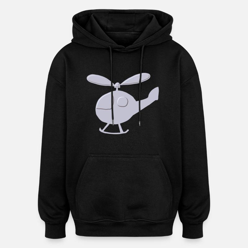 Relève par hélicoptère - Sweat à capuche oversize unisexe - noir