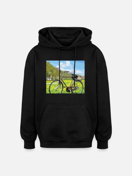 Cycle in nature - Oversized Unisex Hoodie - black