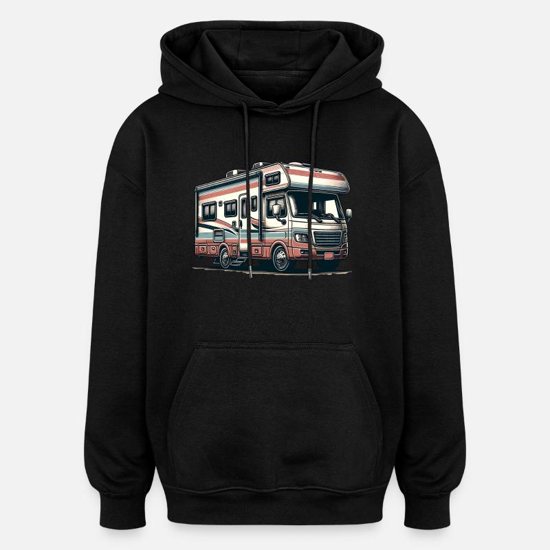 Wohnmobil Camping - Oversized Unisex Hoodie - Schwarz