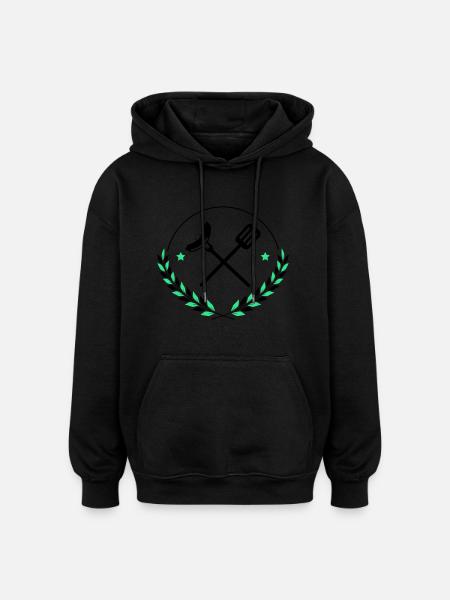 Grilling cutlery Grilling - Oversized Unisex Hoodie - black