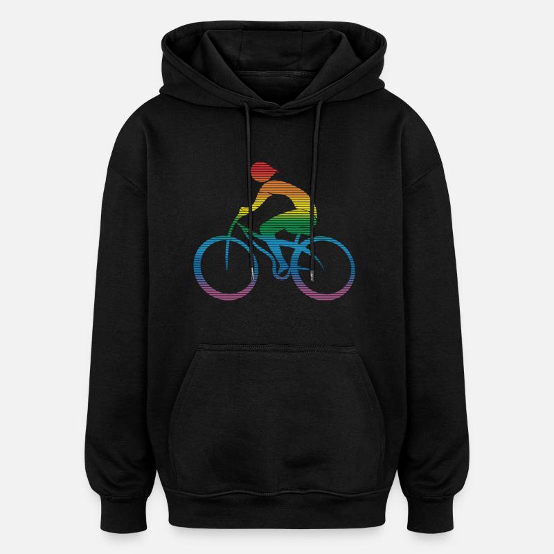 Cyclist - Oversized Unisex Hoodie - black