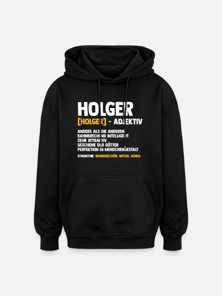 Holger - Oversized Unisex Hoodie - black