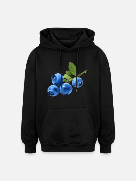 Blueberries - Oversized Unisex Hoodie - black