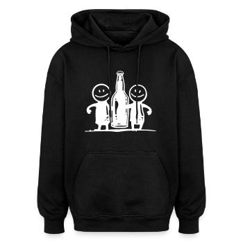 Bier Party Team Lustig - Oversized Unisex Hoodie - Schwarz - Vorne - Noah (186cm)