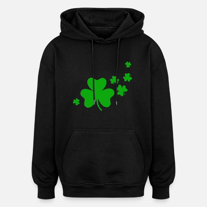 Shamrocks - Oversized Unisex Hoodie - black