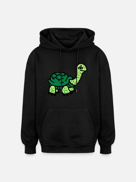 Tortoise 3 - Oversized Unisex Hoodie - black