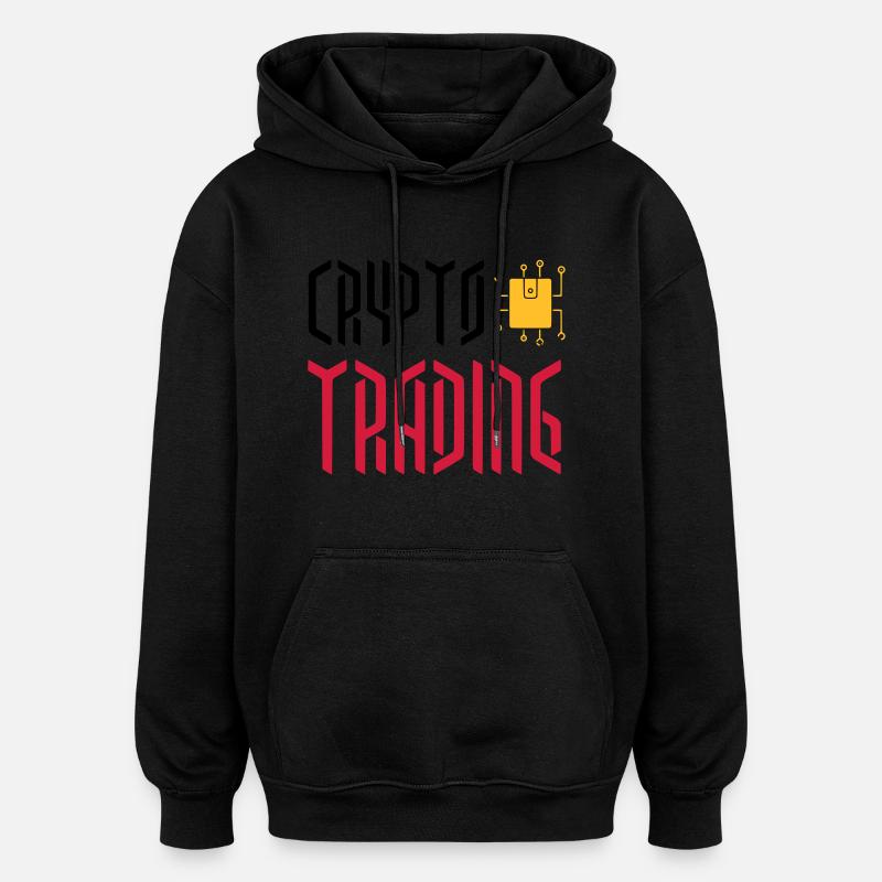 CRYPTOCURRENCIES / CRYPTOS / CRYPTOLOGY TRADING - Oversized Unisex Hoodie - black