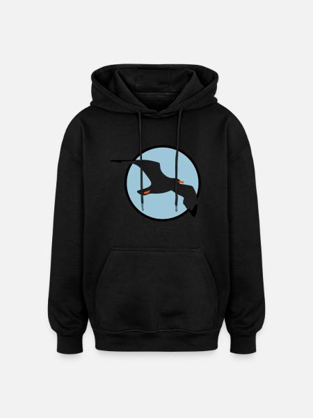 moewe_b - Sweat à capuche oversize unisexe - noir