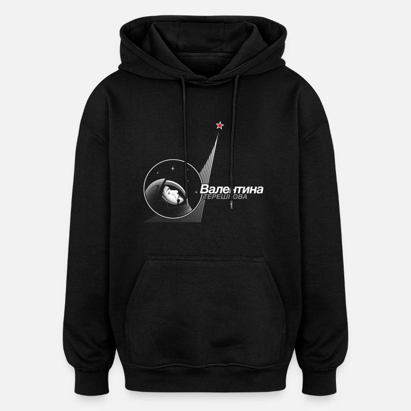VALENTINA - Sweat à capuche oversize unisexe - noir