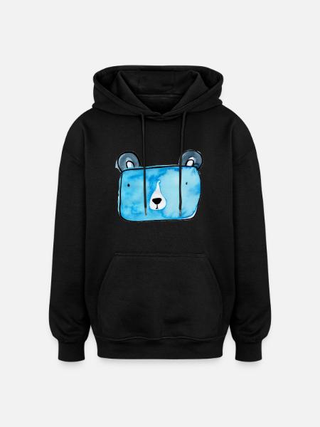 Bärli - Oversized Unisex Hoodie - black