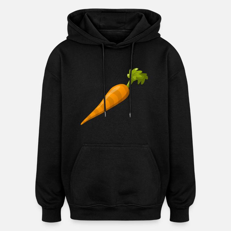 Carotte! - Sweat à capuche oversize unisexe - noir