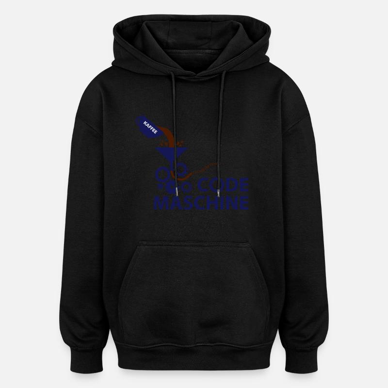Code machine - Oversized Unisex Hoodie - black