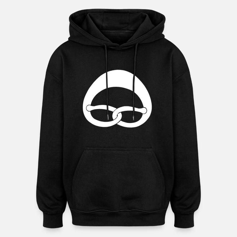 Brezel - Oversized Unisex Hoodie - Schwarz