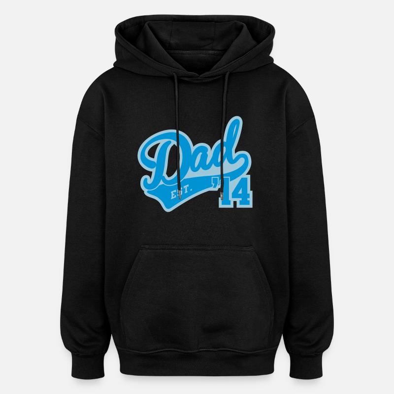 Dad Est. 2014 - Sweat à capuche oversize unisexe - noir