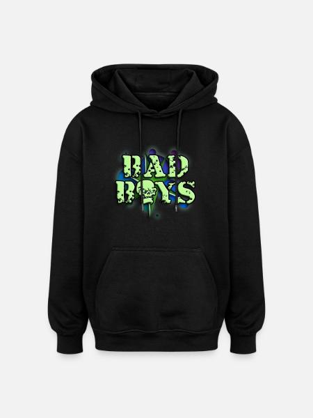 bad_boys_b_012014 - Oversized Unisex Hoodie - Schwarz